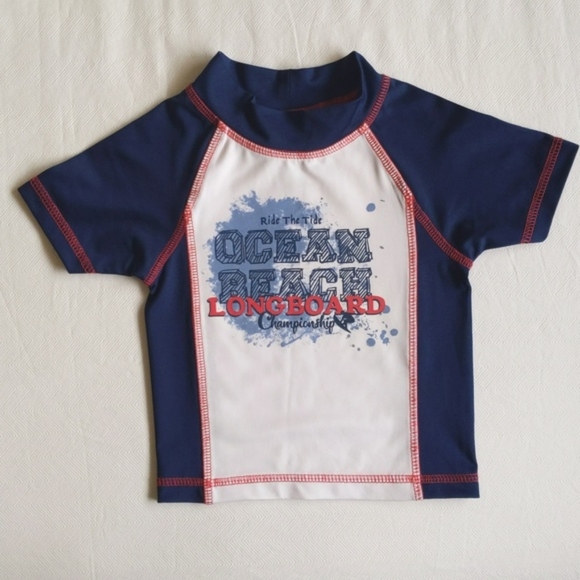 mick mack rash guard & swim trunks matching set 2T toddler boys - Picture 3 of 8